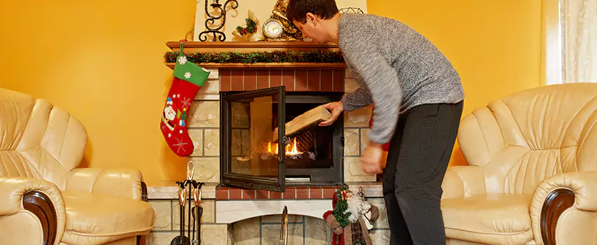 Rusted Metal Fireplace Restoration in Round Lake Beach, Illinois
